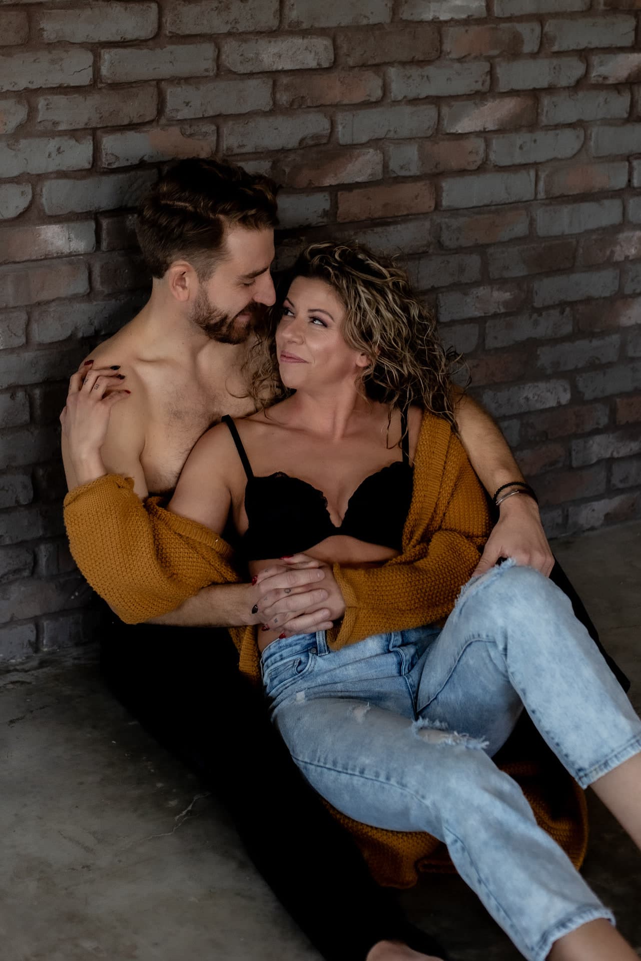 Romantic couples portrait, intimate photography Edmonton